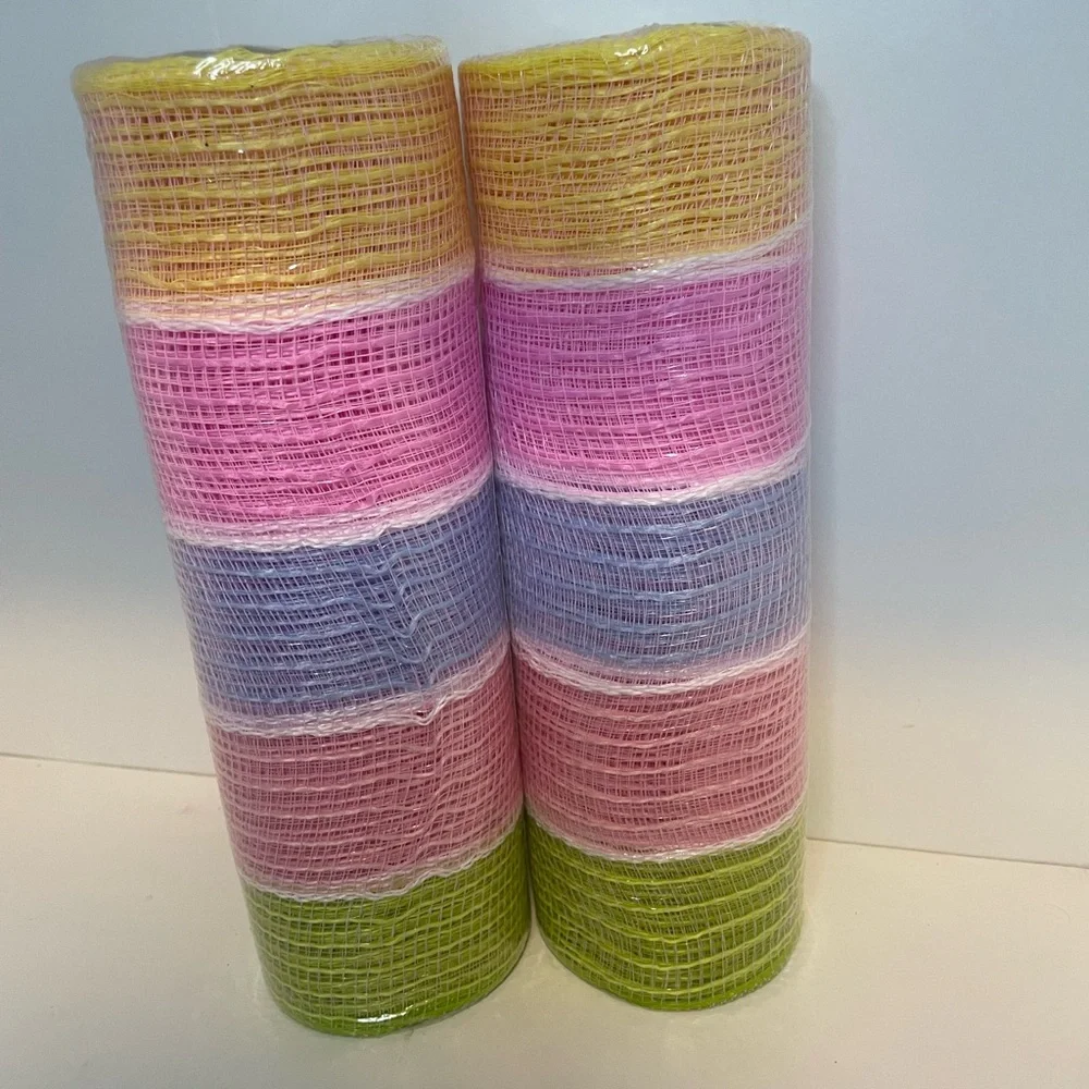 Wreath Mesh Multicolor, Arts & Crafts, table decor, Pastel Mesh, Easter Wreath